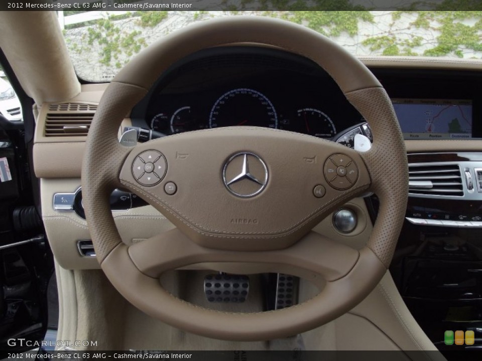 Cashmere/Savanna Interior Steering Wheel for the 2012 Mercedes-Benz CL 63 AMG #64734645