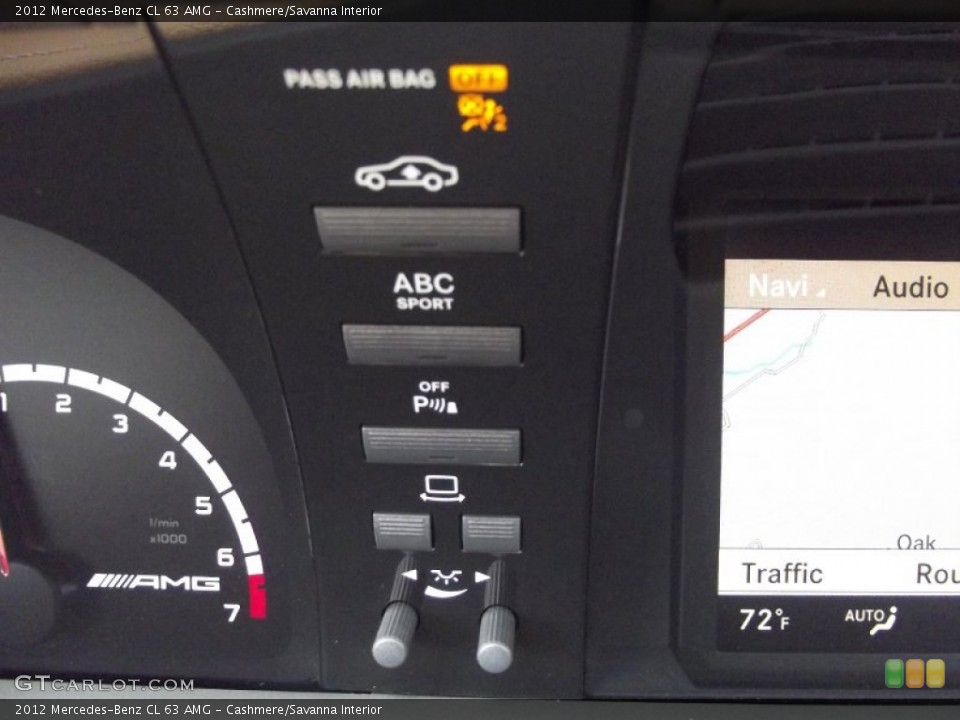 Cashmere/Savanna Interior Controls for the 2012 Mercedes-Benz CL 63 AMG #64734705