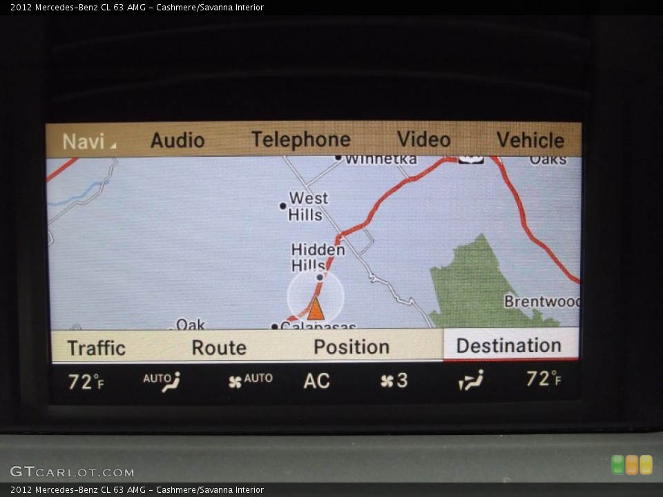 Cashmere/Savanna Interior Navigation for the 2012 Mercedes-Benz CL 63 AMG #64734720