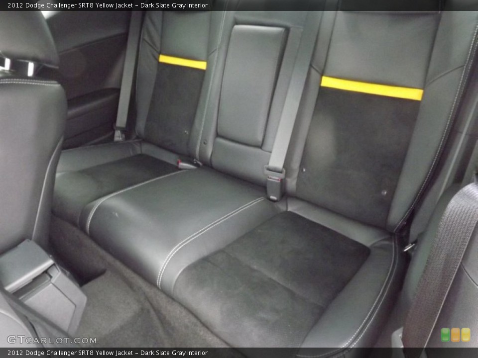 Dark Slate Gray Interior Rear Seat for the 2012 Dodge Challenger SRT8 Yellow Jacket #64735722