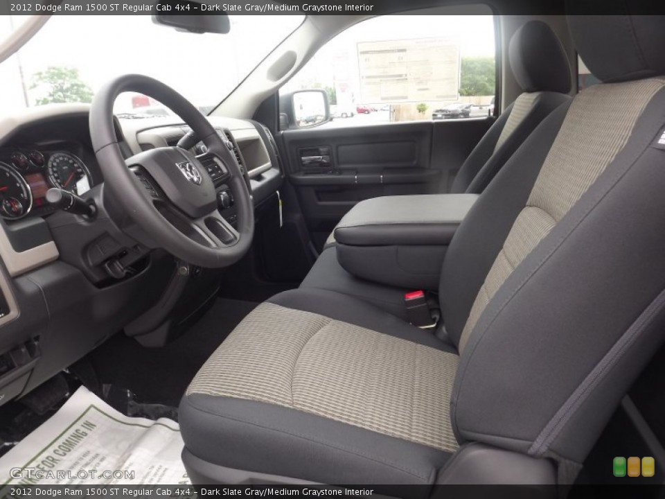 Dark Slate Gray/Medium Graystone Interior Photo for the 2012 Dodge Ram 1500 ST Regular Cab 4x4 #64735862
