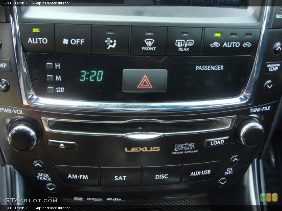 Alpine/Black Interior Controls for the 2011 Lexus IS F #64735977