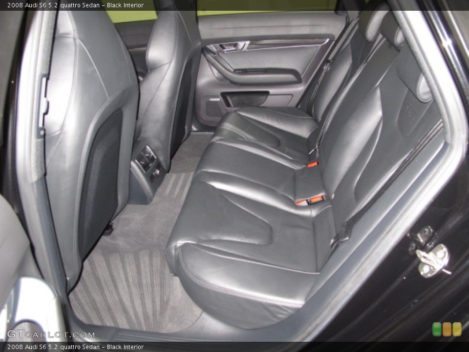 Black Interior Rear Seat for the 2008 Audi S6 5.2 quattro Sedan #64749644