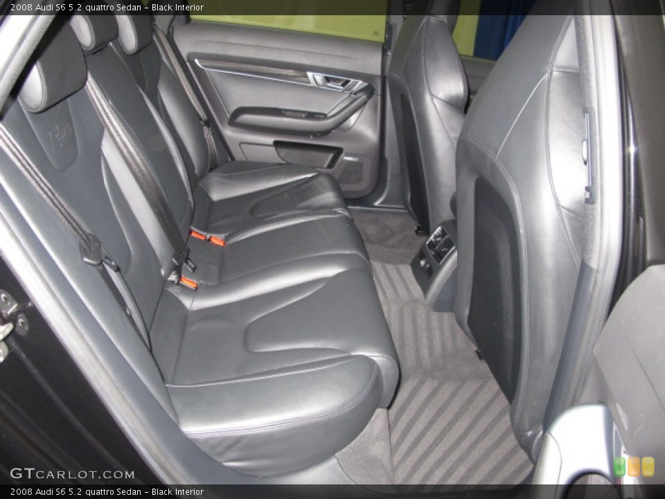 Black Interior Rear Seat for the 2008 Audi S6 5.2 quattro Sedan #64749661