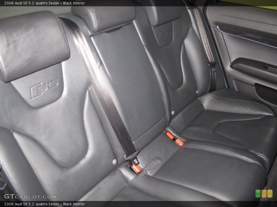 Black Interior Rear Seat for the 2008 Audi S6 5.2 quattro Sedan #64749672