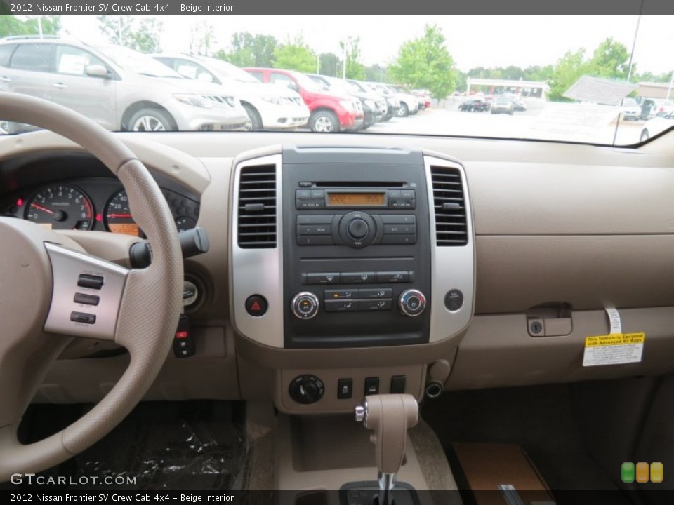 Beige Interior Dashboard for the 2012 Nissan Frontier SV Crew Cab 4x4 #64751391