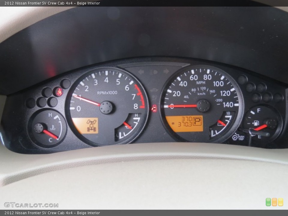 Beige Interior Gauges for the 2012 Nissan Frontier SV Crew Cab 4x4 #64751406