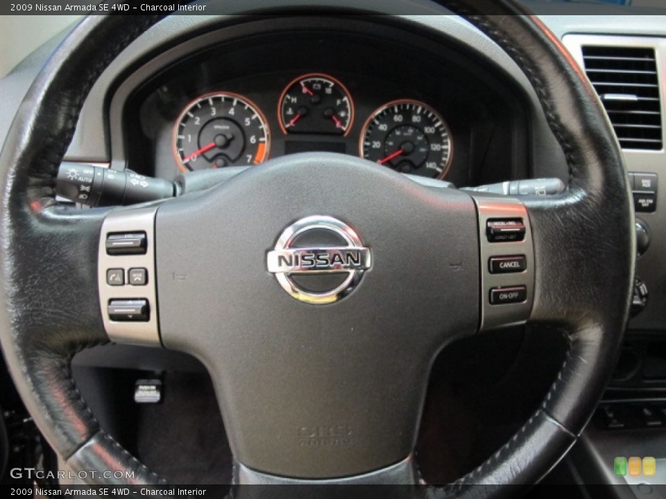 Charcoal Interior Steering Wheel for the 2009 Nissan Armada SE 4WD #64752453