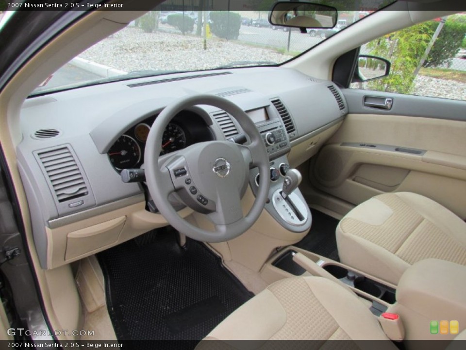 Beige Interior Dashboard for the 2007 Nissan Sentra 2.0 S #64755579