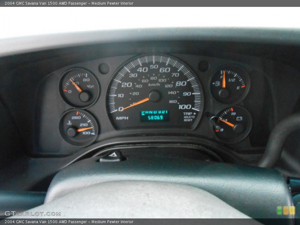 Medium Pewter Interior Gauges for the 2004 GMC Savana Van 1500 AWD Passenger #64767900