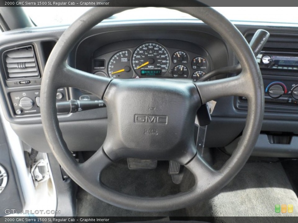 Graphite Interior Steering Wheel for the 2000 GMC Sierra 1500 SL Regular Cab #64772727