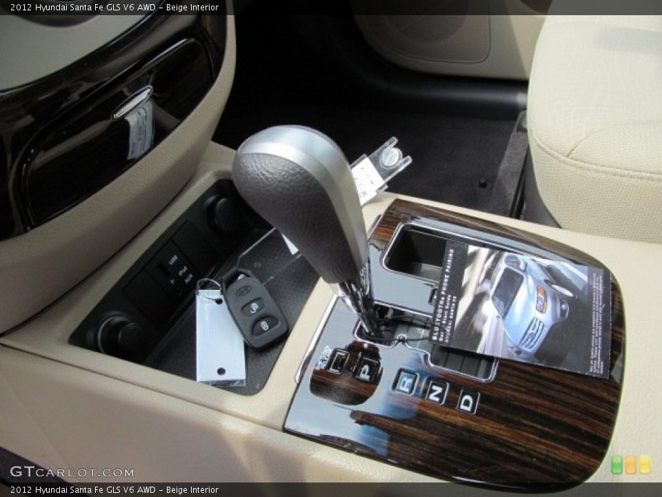 Beige Interior Transmission for the 2012 Hyundai Santa Fe GLS V6 AWD #64779798