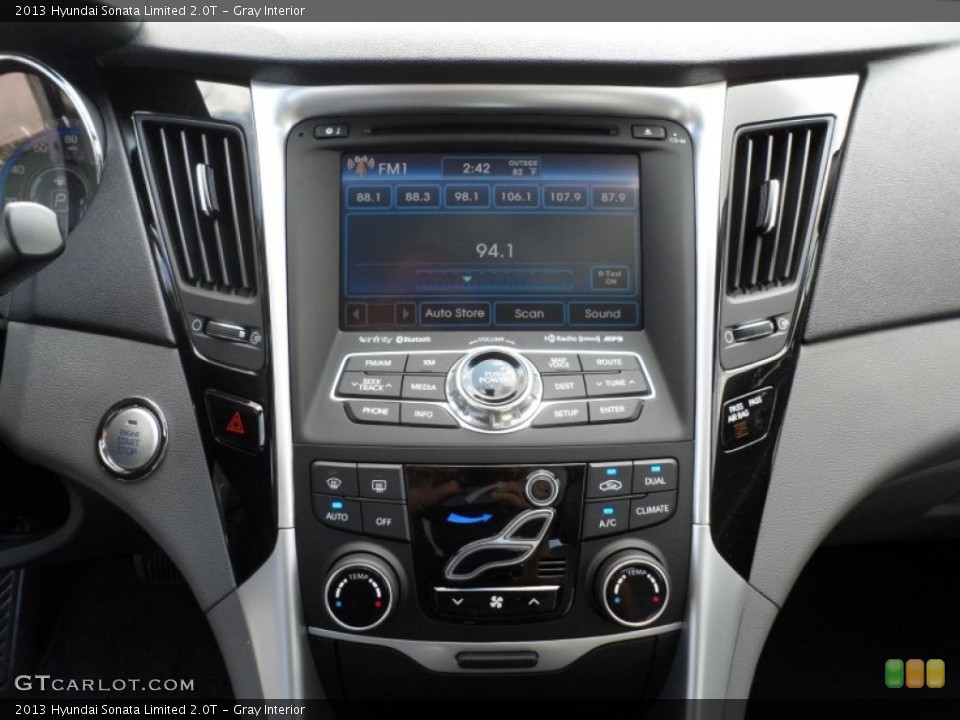 Gray Interior Controls for the 2013 Hyundai Sonata Limited 2.0T #64780581