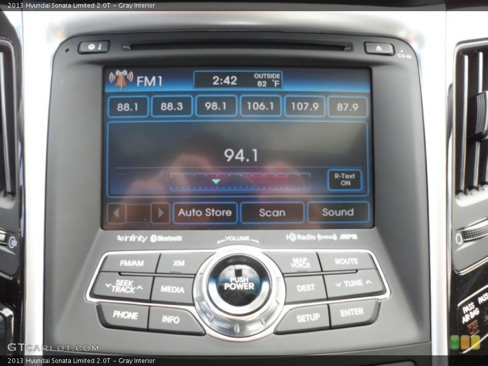 Gray Interior Audio System for the 2013 Hyundai Sonata Limited 2.0T #64780590