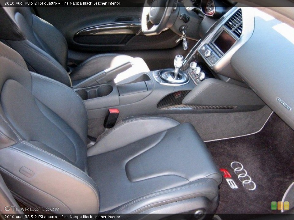 Fine Nappa Black Leather Interior Photo for the 2010 Audi R8 5.2 FSI quattro #64783472