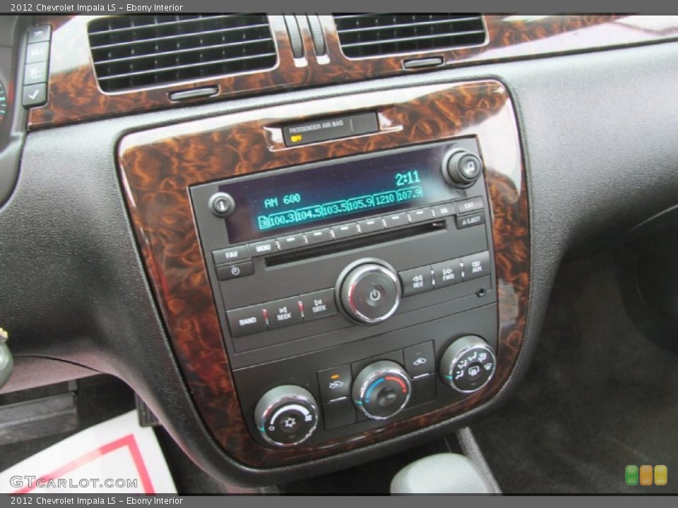 Ebony Interior Controls for the 2012 Chevrolet Impala LS #64787706