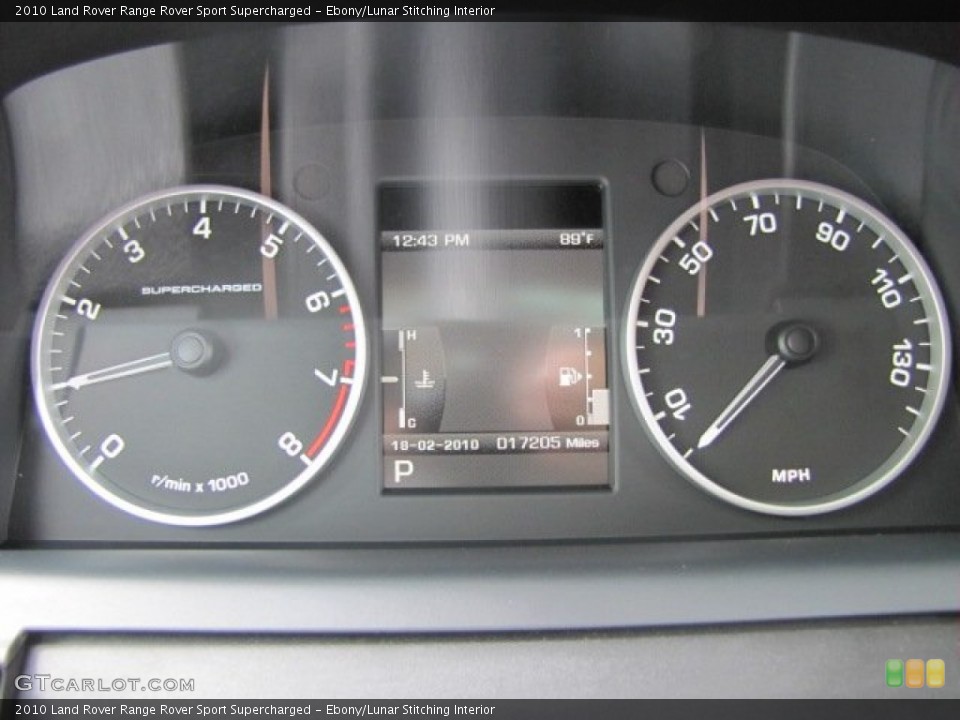 Ebony/Lunar Stitching Interior Gauges for the 2010 Land Rover Range Rover Sport Supercharged #64790037