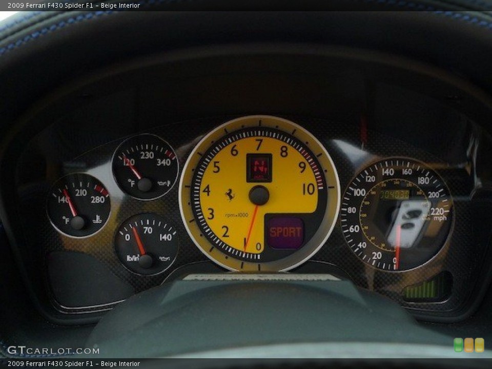 Beige Interior Gauges for the 2009 Ferrari F430 Spider F1 #64792194