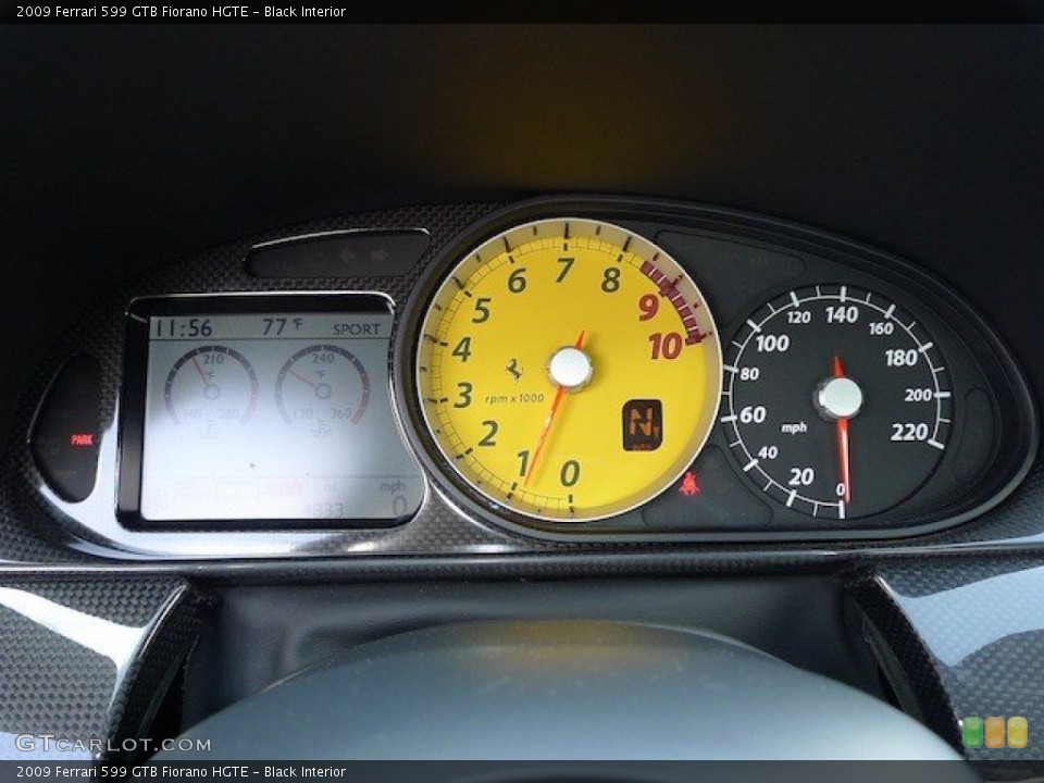 Black Interior Gauges for the 2009 Ferrari 599 GTB Fiorano HGTE #64792875