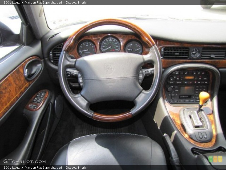 Charcoal Interior Steering Wheel for the 2001 Jaguar XJ Vanden Plas Supercharged #64792932