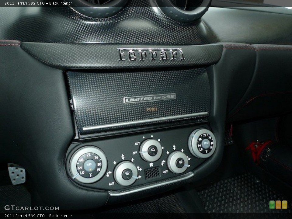 Black Interior Controls for the 2011 Ferrari 599 GTO #64793154