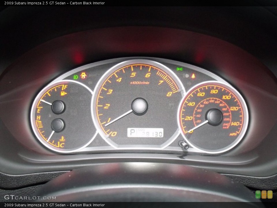 Carbon Black Interior Gauges for the 2009 Subaru Impreza 2.5 GT Sedan #64799076