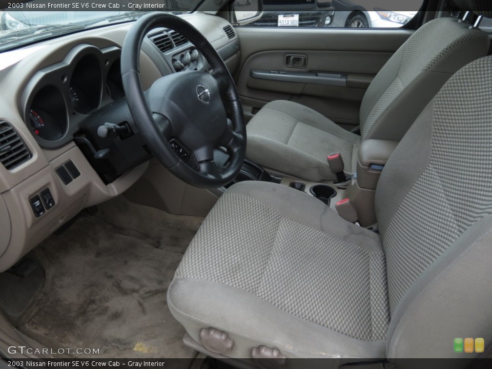 Gray Interior Front Seat for the 2003 Nissan Frontier SE V6 Crew Cab #64802004
