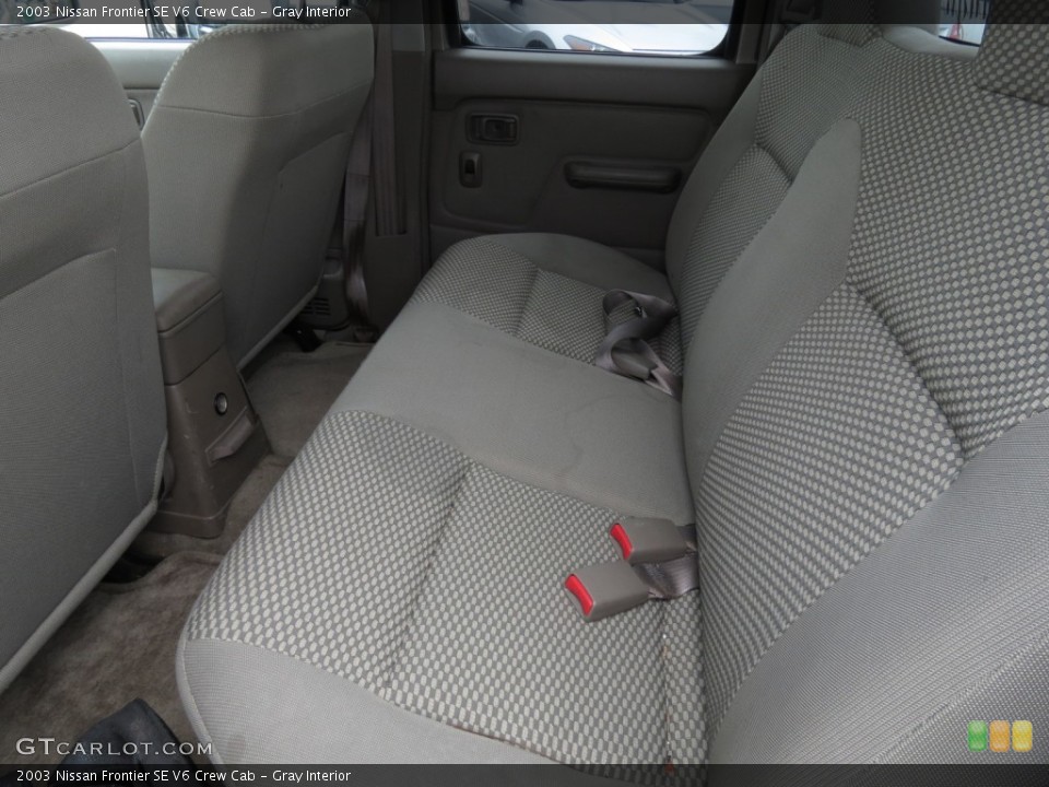 Gray Interior Rear Seat for the 2003 Nissan Frontier SE V6 Crew Cab #64802007