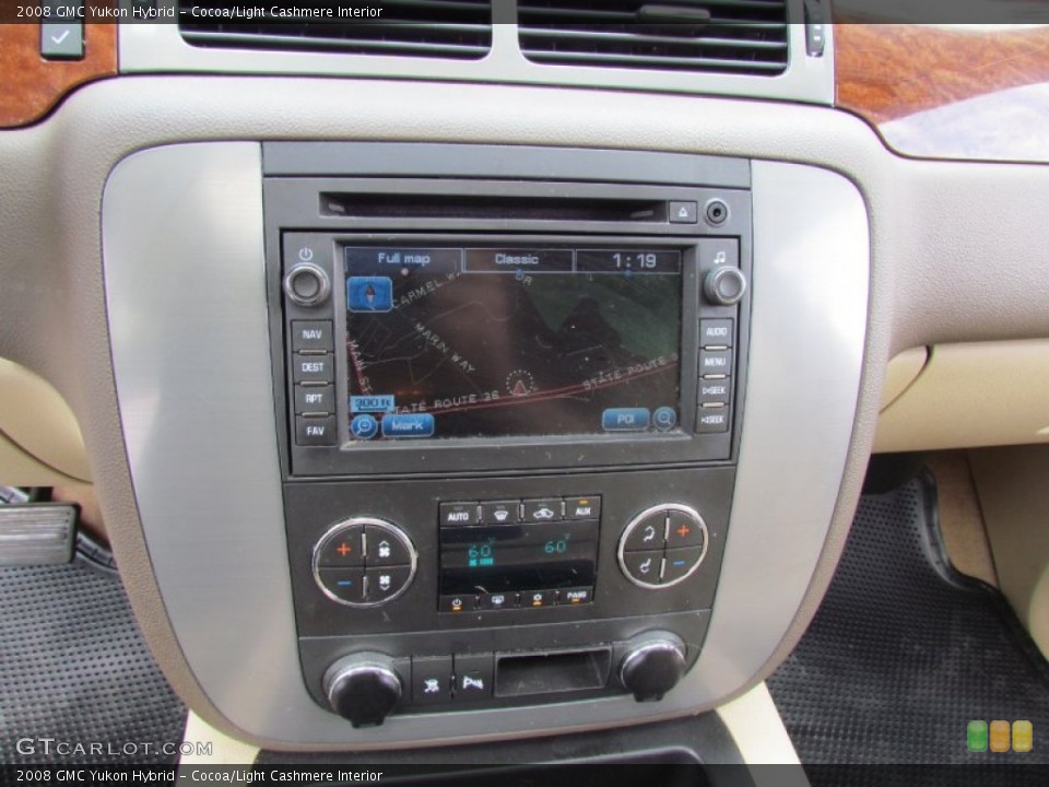 Cocoa/Light Cashmere Interior Controls for the 2008 GMC Yukon Hybrid #64807581