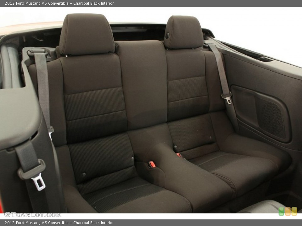 Charcoal Black Interior Rear Seat for the 2012 Ford Mustang V6 Convertible #64808920