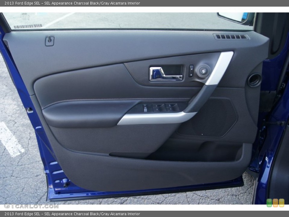 SEL Appearance Charcoal Black/Gray Alcantara Interior Door Panel for the 2013 Ford Edge SEL #64810384