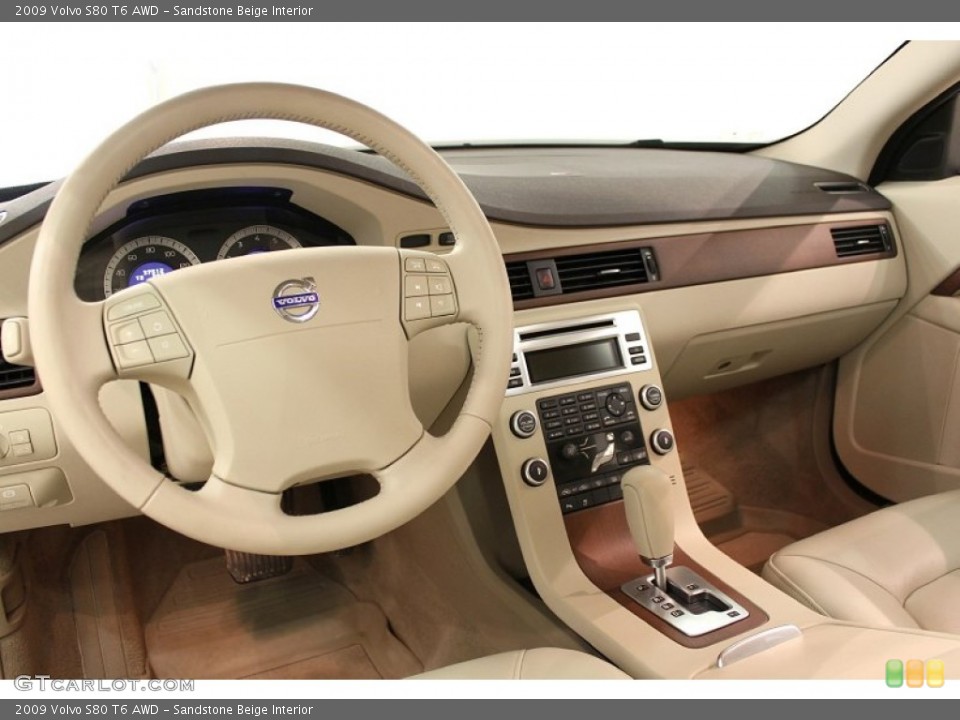 Sandstone Beige Interior Dashboard for the 2009 Volvo S80 T6 AWD #64812656