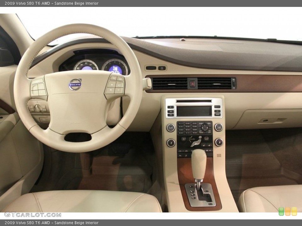 Sandstone Beige Interior Dashboard for the 2009 Volvo S80 T6 AWD #64812704
