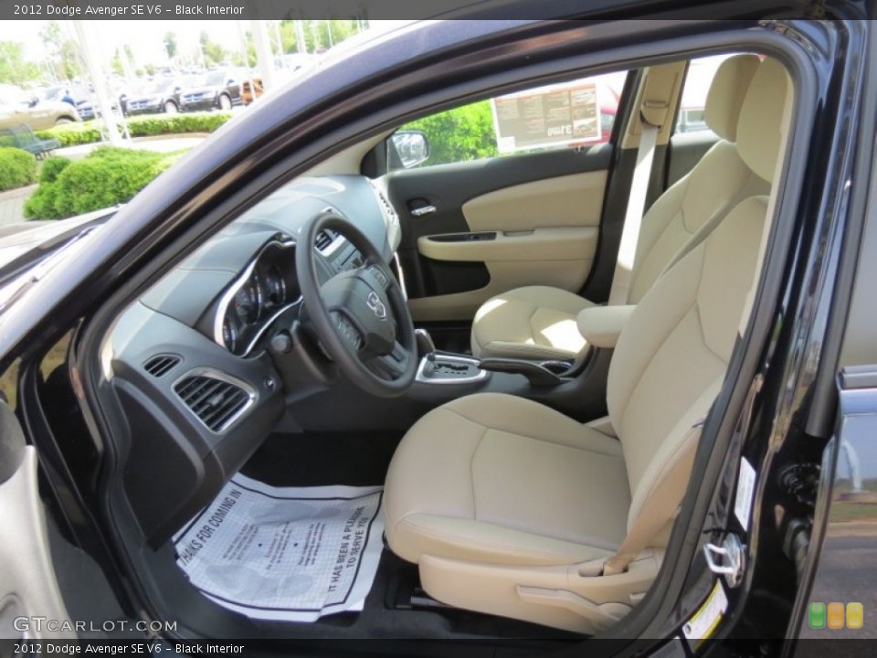 Black Interior Front Seat for the 2012 Dodge Avenger SE V6 #64814048