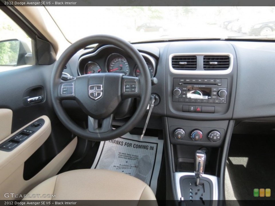 Black Interior Dashboard for the 2012 Dodge Avenger SE V6 #64814069