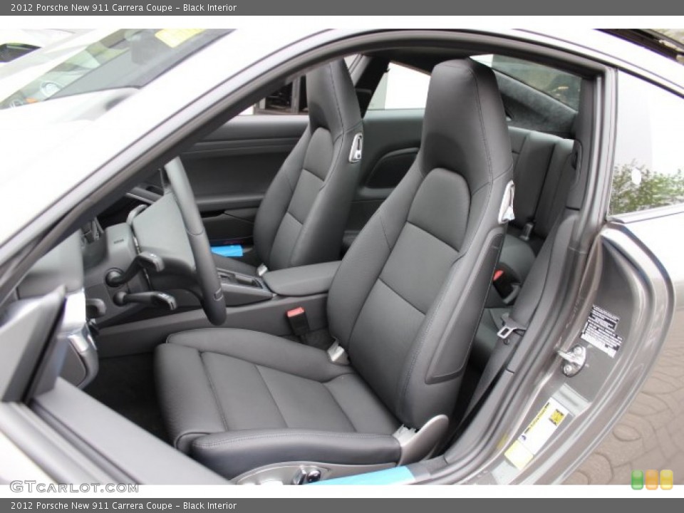Black Interior Front Seat for the 2012 Porsche New 911 Carrera Coupe #64814876