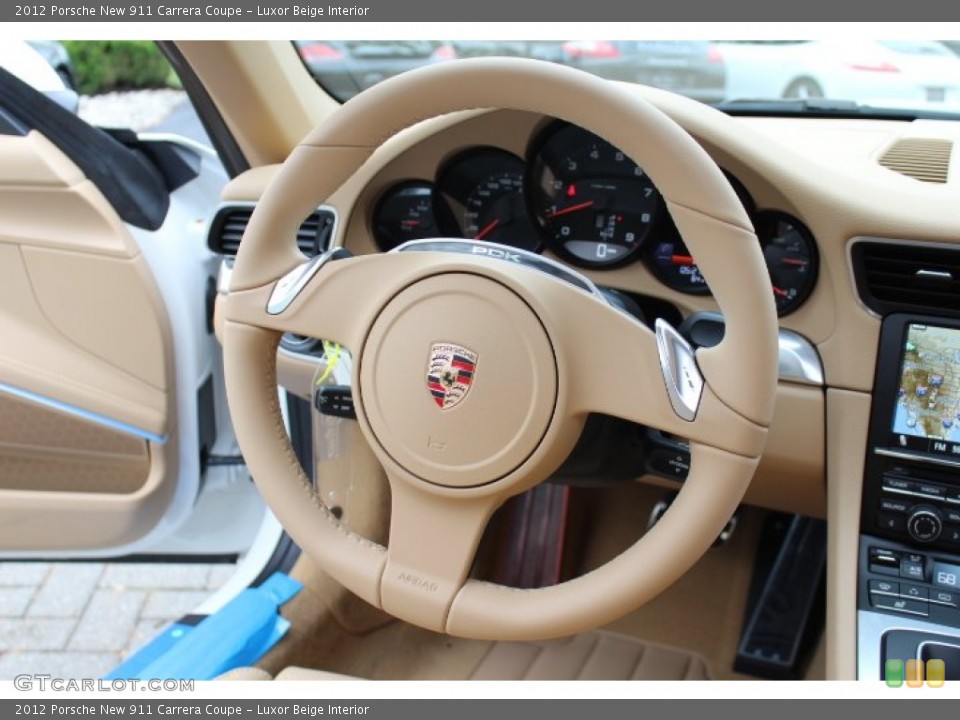 Luxor Beige Interior Steering Wheel for the 2012 Porsche New 911 Carrera Coupe #64815401