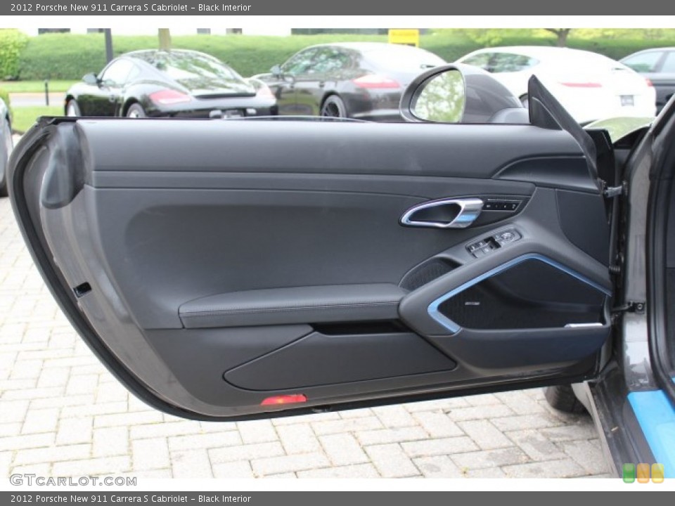 Black Interior Door Panel for the 2012 Porsche New 911 Carrera S Cabriolet #64815575
