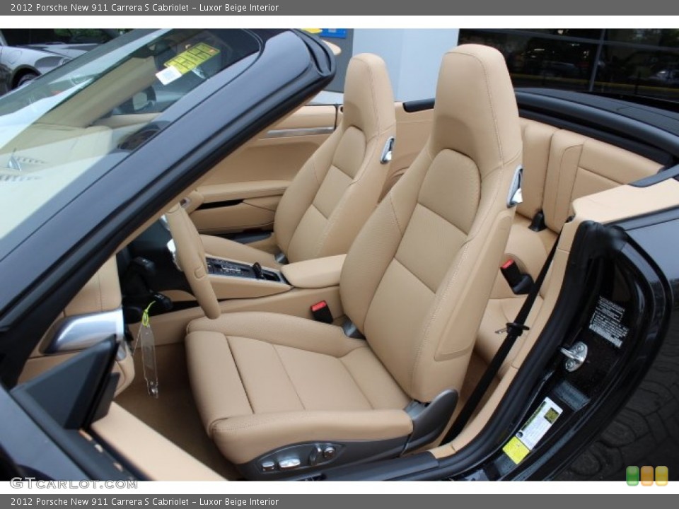Luxor Beige Interior Front Seat for the 2012 Porsche New 911 Carrera S Cabriolet #64815686