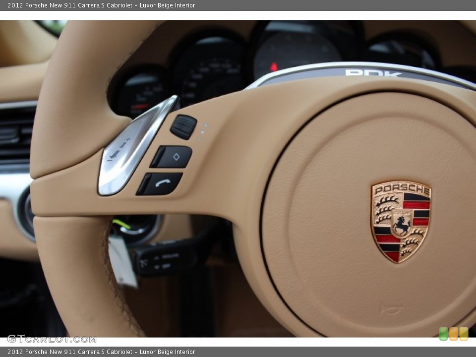 Luxor Beige Interior Controls for the 2012 Porsche New 911 Carrera S Cabriolet #64815701