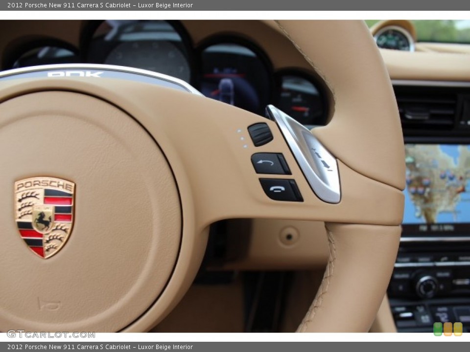 Luxor Beige Interior Controls for the 2012 Porsche New 911 Carrera S Cabriolet #64815704