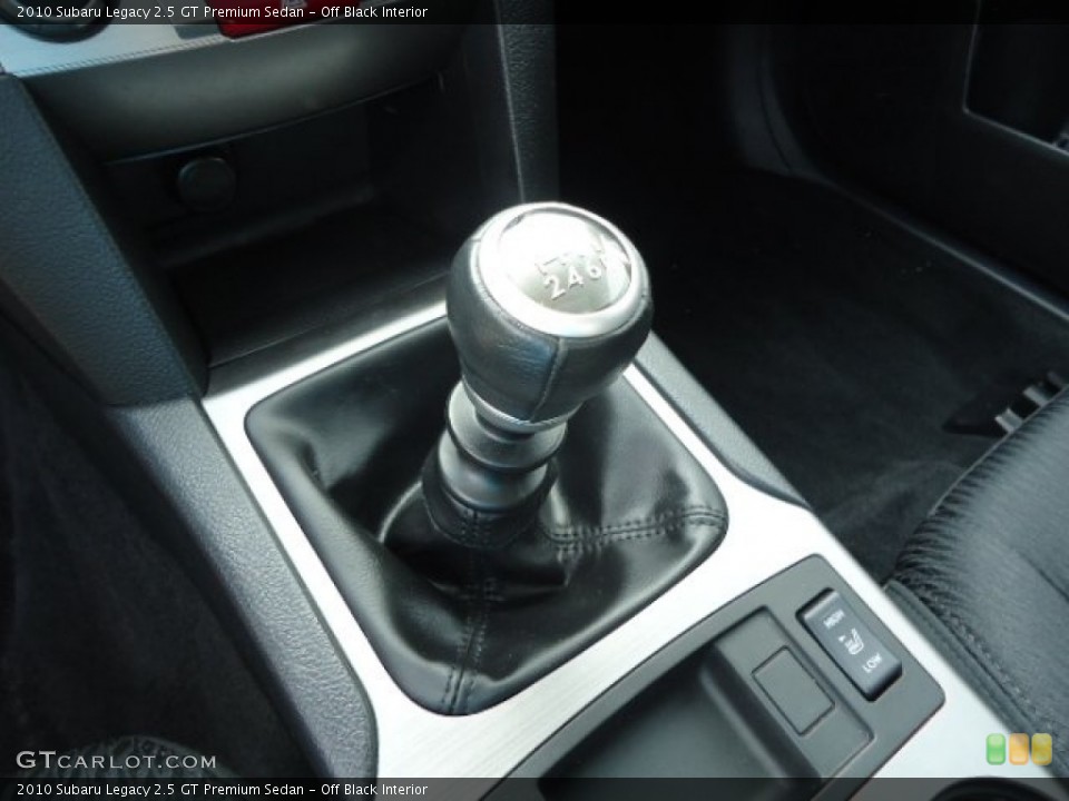 Off Black Interior Transmission for the 2010 Subaru Legacy 2.5 GT Premium Sedan #64820918