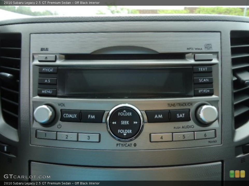 Off Black Interior Audio System for the 2010 Subaru Legacy 2.5 GT Premium Sedan #64820921