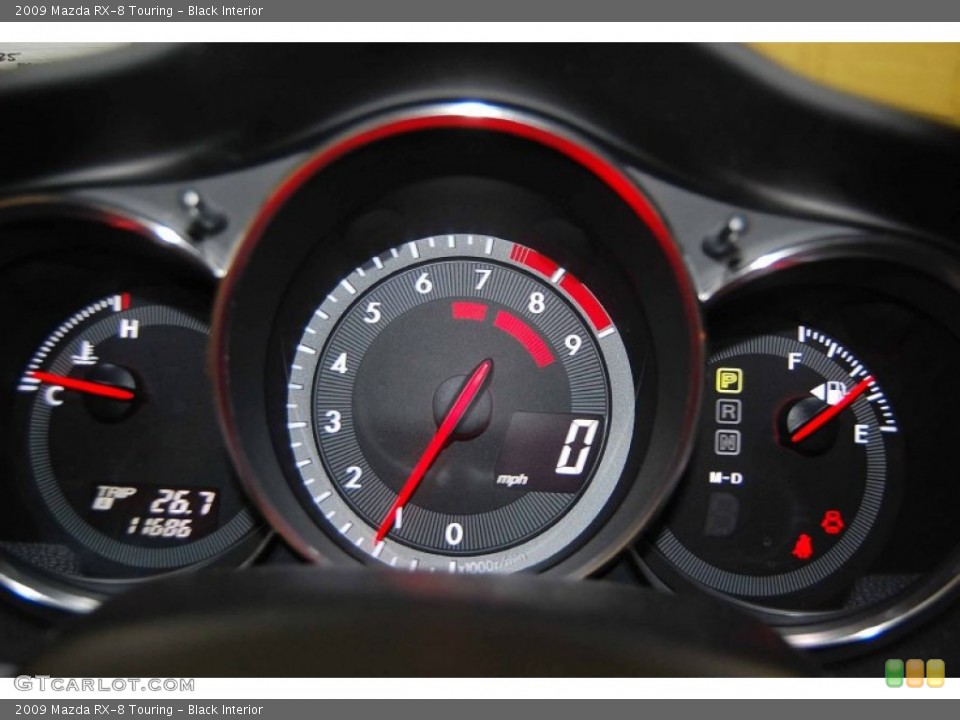 Black Interior Gauges for the 2009 Mazda RX-8 Touring #64827304