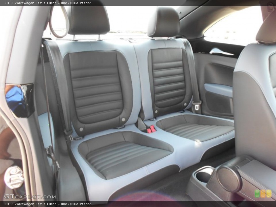 Black/Blue Interior Rear Seat for the 2012 Volkswagen Beetle Turbo #64836090