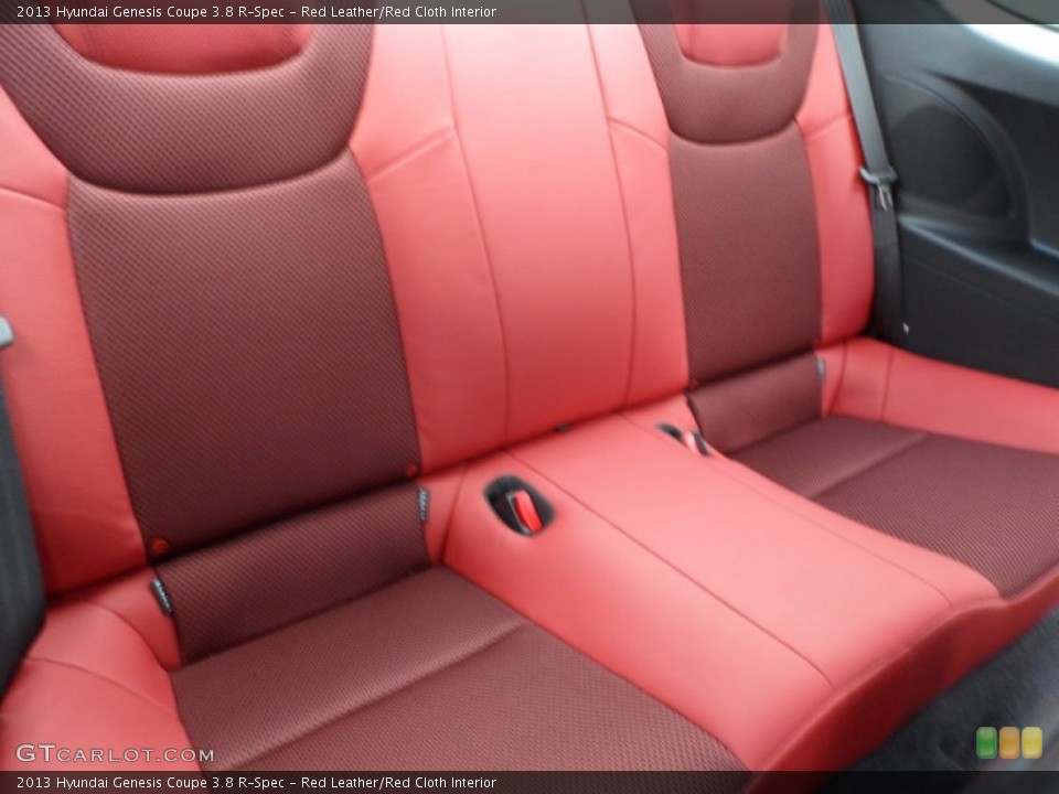 Red Leather/Red Cloth Interior Rear Seat for the 2013 Hyundai Genesis Coupe 3.8 R-Spec #64853378