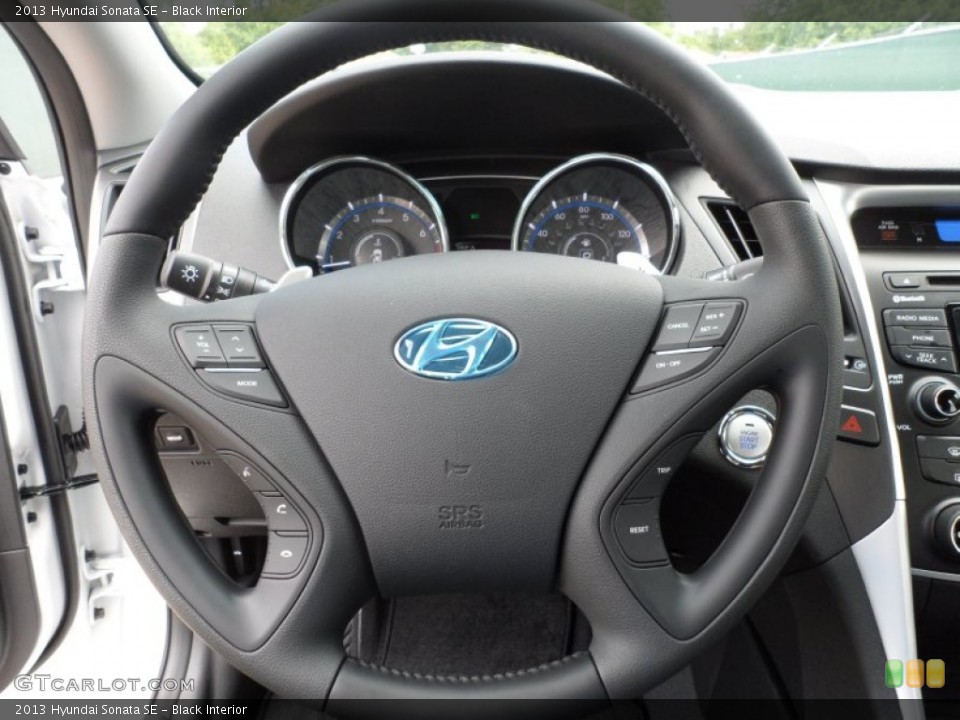 Black Interior Steering Wheel for the 2013 Hyundai Sonata SE #64854109