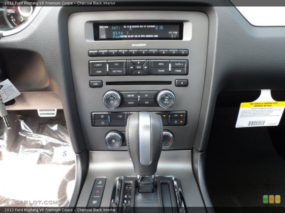 Charcoal Black Interior Controls for the 2013 Ford Mustang V6 Premium Coupe #64854372