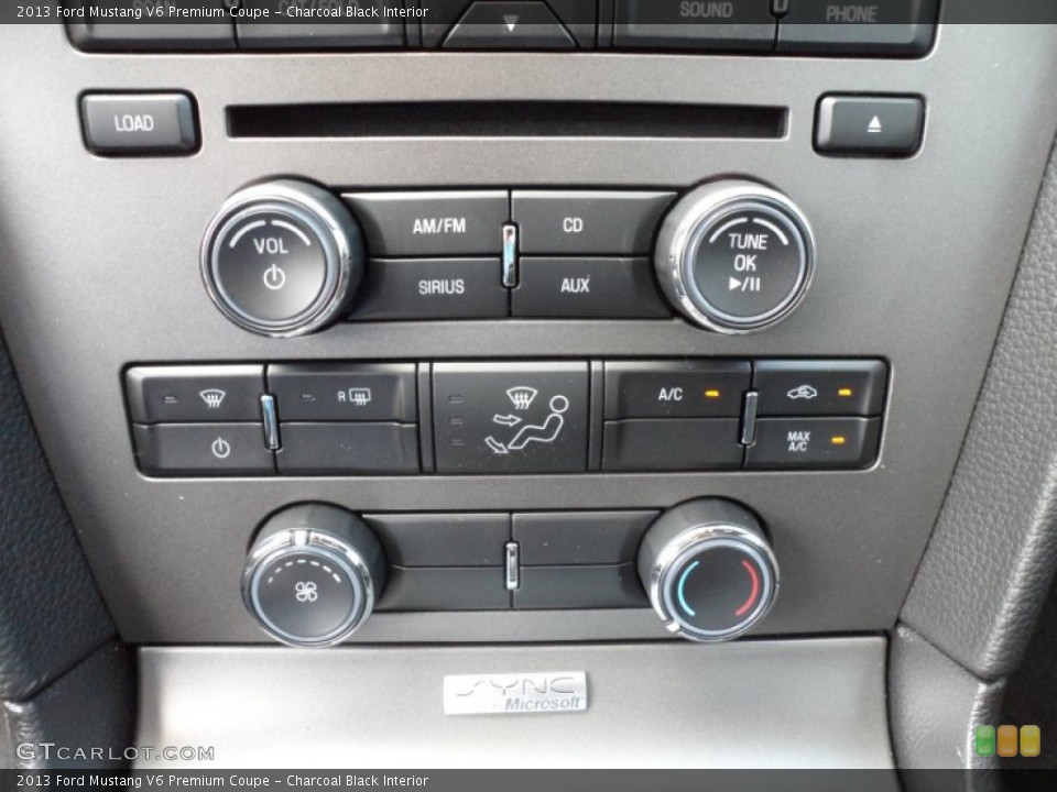 Charcoal Black Interior Controls for the 2013 Ford Mustang V6 Premium Coupe #64854392