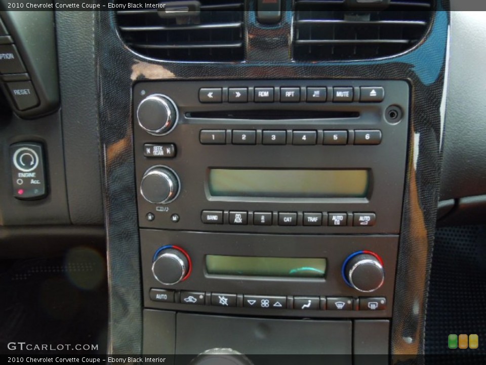 Ebony Black Interior Controls for the 2010 Chevrolet Corvette Coupe #64857671